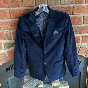 Navy Blue Velvet Boy’s Blazer